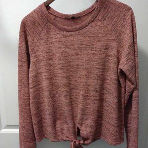 Como Black XL sweater with knot in Pink